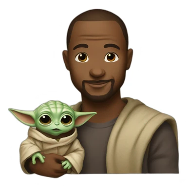 donny and baby yoda sticker