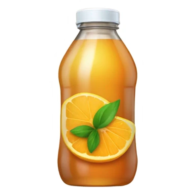 Serum de vitamina c en frasco transparente marrón  sticker