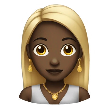 dark-skinned girl with earrings sticker