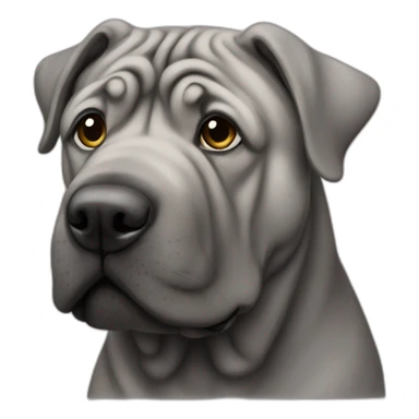 Grey Sharpei sticker