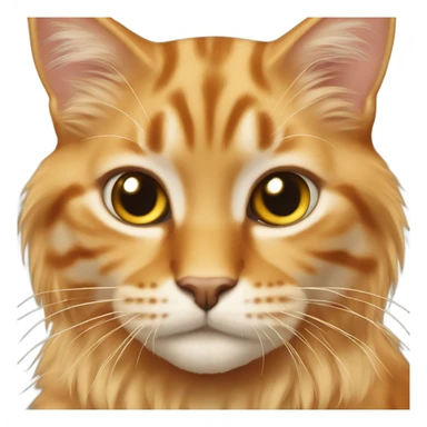Beige orange long hair tabby sticker