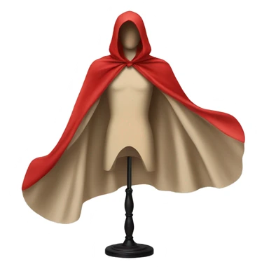 faceless beige mannequin flying red cape sticker