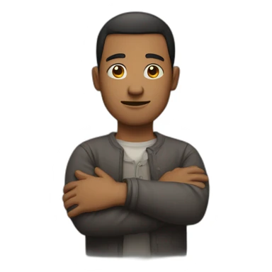 Man with crossed hands sticker