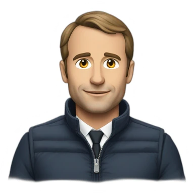 macron a gilet jeaune sticker