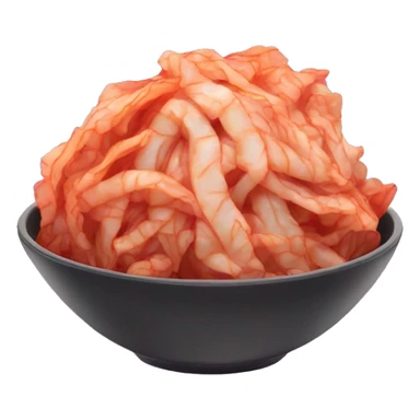 Kimchi: A small bowl with red, spicy cabbage. sticker