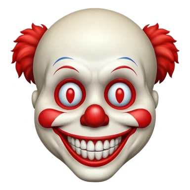 Make an image of a skull clown sticker