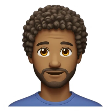 guy with curly hair and hazel eyes sticker
