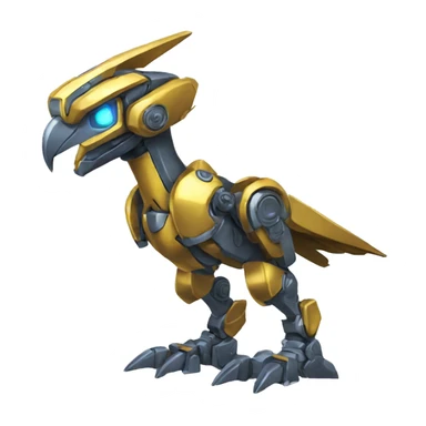 Metallic medabot-raptor full body sticker