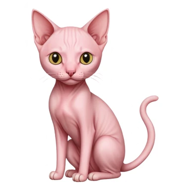 skin cat hairless full body sitting sticker