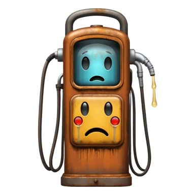 crying gas pump sticker