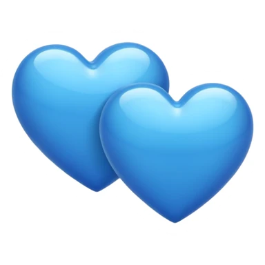 Dos coras azules pero arriba de otro pero solo 2 coras azules como este quiero pero en azul 💞 sticker