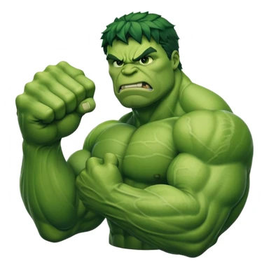 big muscular green hulks fist  sticker