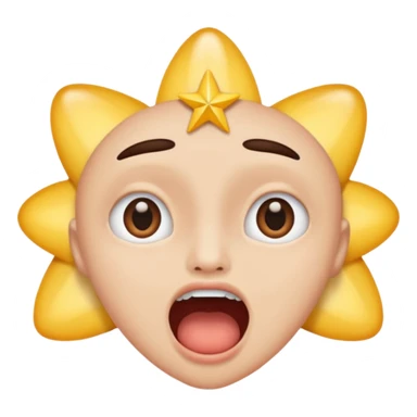 Someone reading a book with star eyes and open mouth sticker