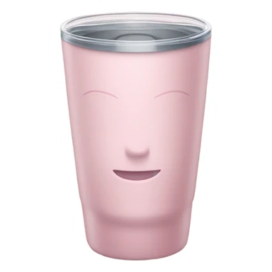 Light pink tumbler without face sticker