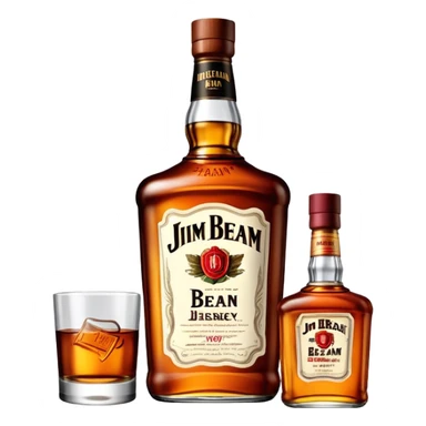 jim beam whiskey bottle sticker