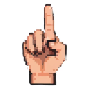 middle finger hand gesture sticker