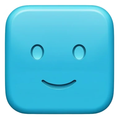 blue square with rounded corners sticker