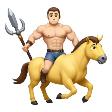 A centaur with a minion top half sticker