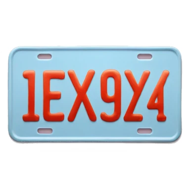 License plate sticker