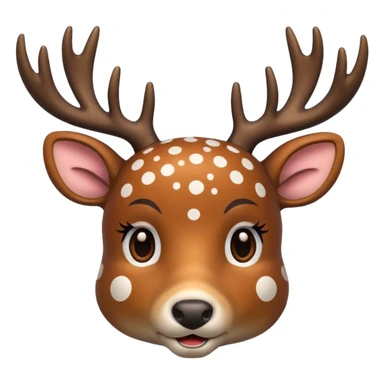polka dot deer sticker