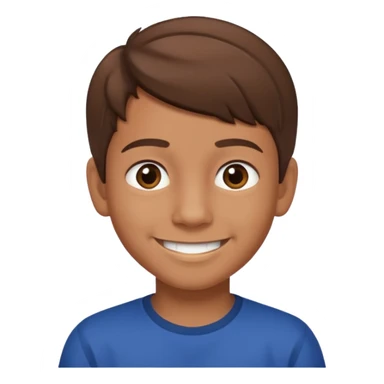 A 12 year old mexican boy with brown hair  sticker