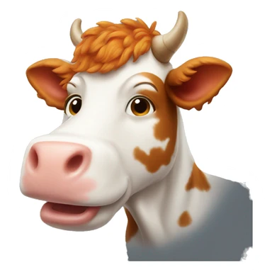 ginger cow  sticker