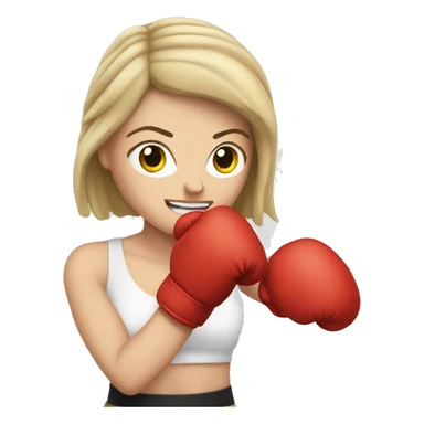 white girl boxing sticker