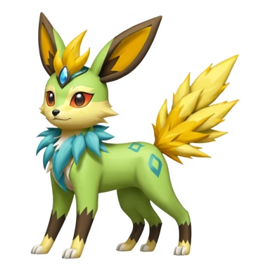 Meloetta-Zygarde-Flareon-Electrike-Jolteon-Manectric-Fakémon-fusion, full body sticker