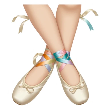 Ivory ballet shoes sticker