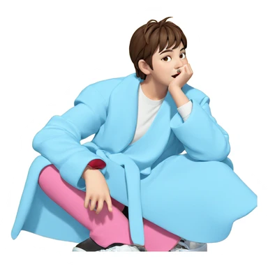 brown haired girl in shadows sticker