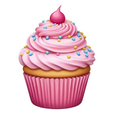 Cupcake with pink icing sticker