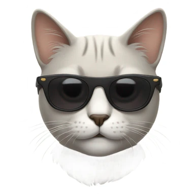 Cat with a cool space background wearing sunglasses sticker