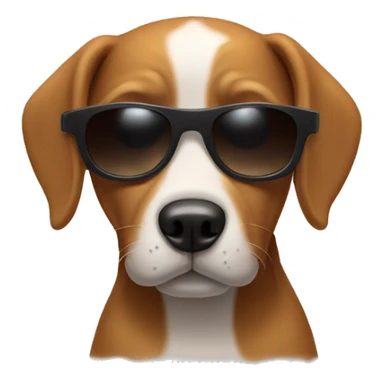 blind dog in sunglasses

 sticker