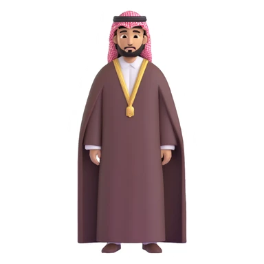 Saudi man wearing traditional clothing sticker
