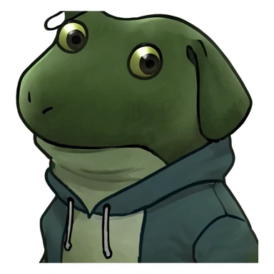 Dog wearing a hoodie sticker