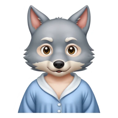 The big bad wolf put on Grandma's clothes and disguised itself as a human. sticker