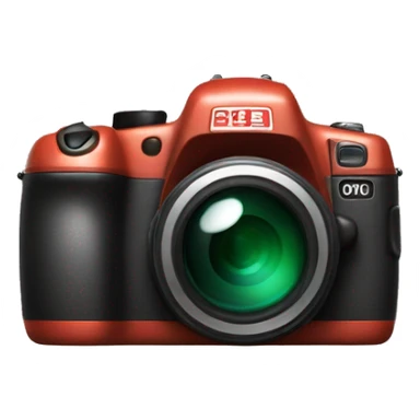 digital camera taking a picture with flash on sticker