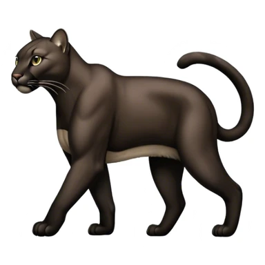 Black puma walking sticker