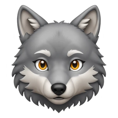 emoji of  wolf thinking sticker