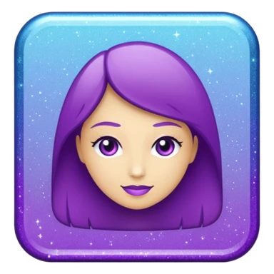 Glitter Purple and Cian spreadsheet sticker