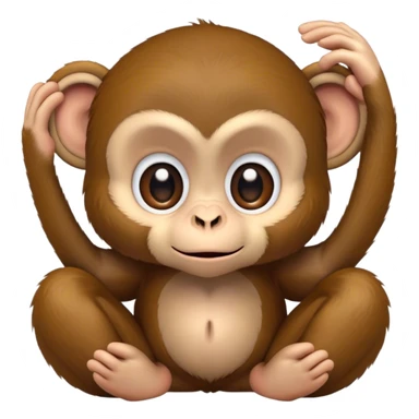 Begging monkey sticker