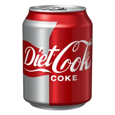 Tin diet Coke emoji only grey tin with red writing sticker