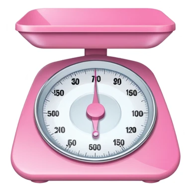 pink weight scale sticker
