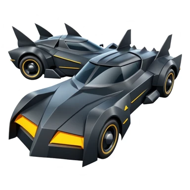  the animated series futuristic Batmobile loosely based on 1936 cord 812 (flat long faceted body) stealthy understated hot rod  sticker