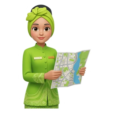 Female Tour Guide in Malaysia sticker