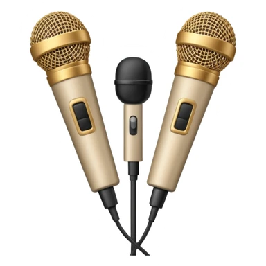 Beige small mics sticker