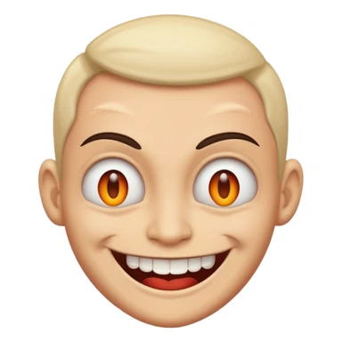 Evil and happy smile sticker