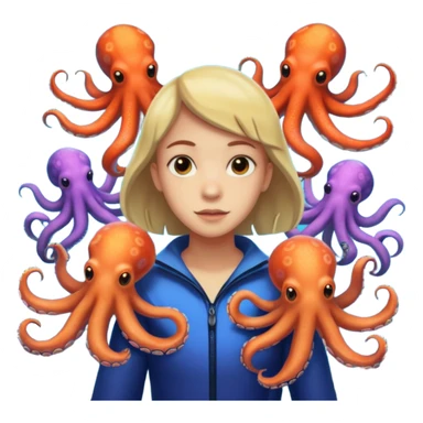 dame diferentes pulpos sticker