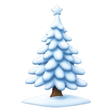 Snowy xmas tree sticker