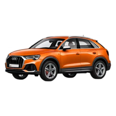 audi q3 pulse orange sticker